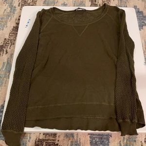 Knitted green sweater